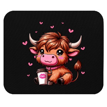 Discover Highland Cow Valentines Mouse Pads