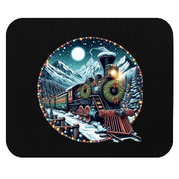 Discover Christmas Train Journey Mouse Pads