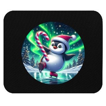 Discover Penguin's Northern Lights Skate Mouse Pads