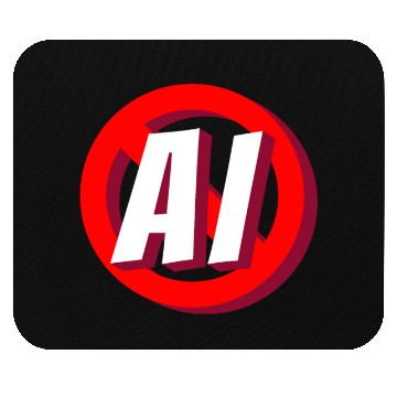 Discover Stop Ai Sign Against Ai Mouse Pads