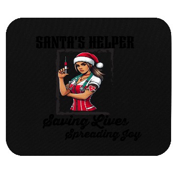 Discover Christmas Santa's nurse Mouse Pads