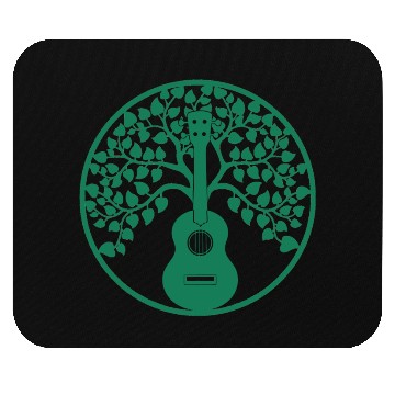 Discover ukulele tree mandala green Mouse Pads