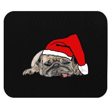 Discover Mops pug christmas Mouse Pads