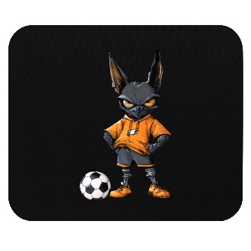 Discover Bat soccer Mouse Pads