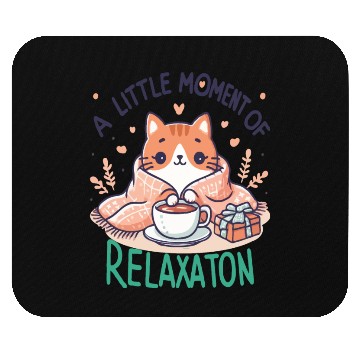 Discover gift idea funny quote relaxation design kawaii cat Mouse Pads