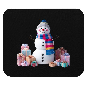 Discover "Festive Snowman Mouse Pads – Pastel Winter Charm