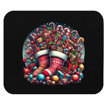 Discover Overflowing Christmas Stockings of Joy Mouse Pads
