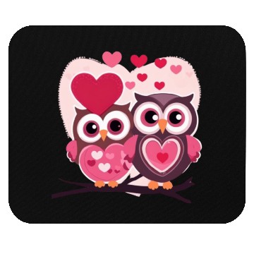 Discover Cute Valentines Owl Mouse Pads