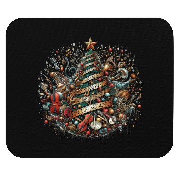 Discover Vintage Musical Christmas Tree Mouse Pads