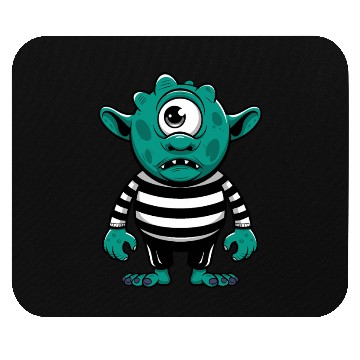 Discover Green Ogre With One Eye Mouse Pads