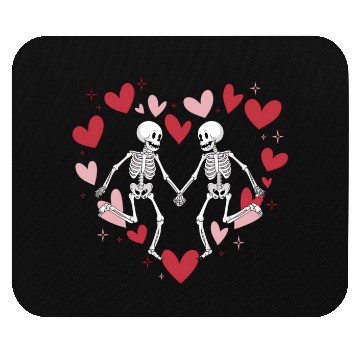 Discover Coquette Valentine Dancing Skeleton Mouse Pads