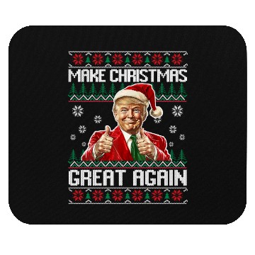 Discover Make Christmas Great Again Xmas Funny Trump Mouse Pads