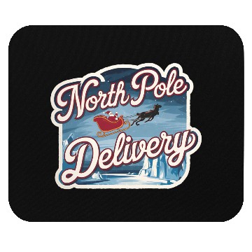 Discover Magical Arctic Night Santa Sleigh North Pole Mouse Pads