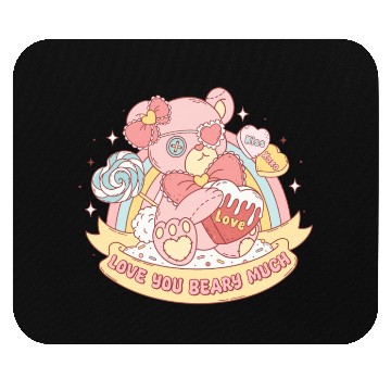 Discover Love You Beary Much Mouse Pads