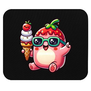 Discover Ice Cream Strawberry Chill Mouse Pads