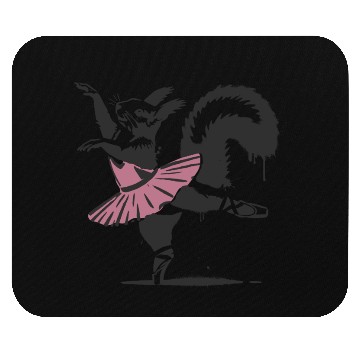 Discover charming squirrel in a pink ballet dress Mouse Pads