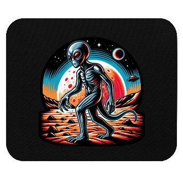 Discover Alien on Mars Mouse Pads