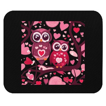Discover Cute Valentines Owl Mouse Pads