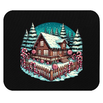 Discover Candy Cane Cabin - Christmas Gifts Mouse Pads