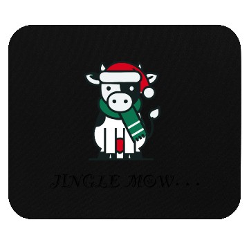 Discover Jingle Mow Funny Christmas Cow Mouse Pads