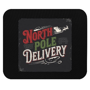Discover North Pole Express Vintage Style Retro Christmas Mouse Pads