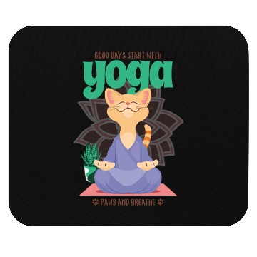 Discover Good Days Start With Yoga Mouse Pads