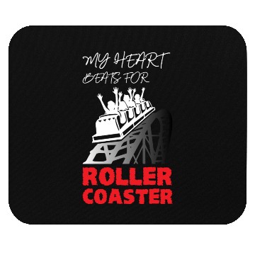 Discover My Heart Beats for Roller Coaster Mouse Pads