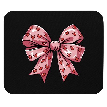 Discover Valentines day Heart Coquette Bow Mouse Pads