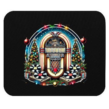 Discover Retro Christmas Jukebox Melody Mouse Pads