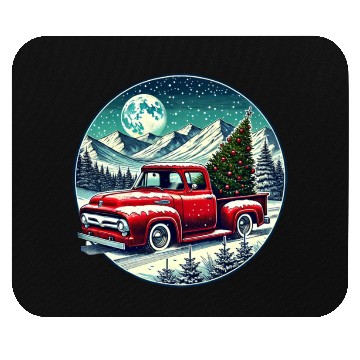 Discover Christmas Truck Adventure Mouse Pads