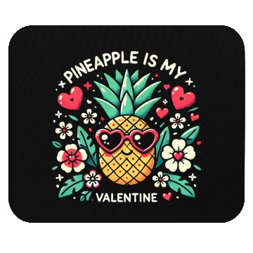Discover Pineapple is My Valentine Mouse Pads