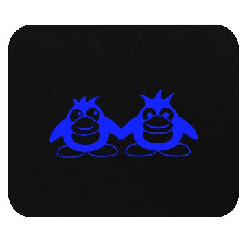 Discover Penguin Two Friends 2 Team Pair Holding Hands Crew Mouse Pads