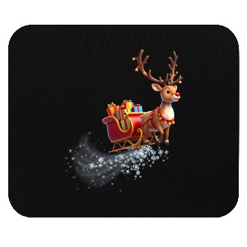 Discover Flying Reindeer Mouse Pads