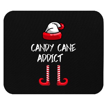 Discover Candy Cane Addict Funny Christmas Mouse Pads