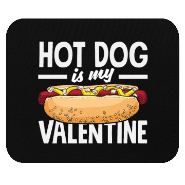 Discover Hot Dog Is My Valentine Delight Mouse Pads
