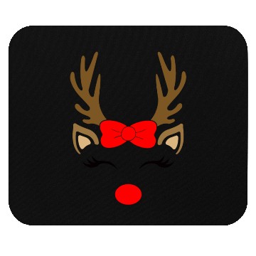 Discover Reindeer girl, Christmas Mouse Pads