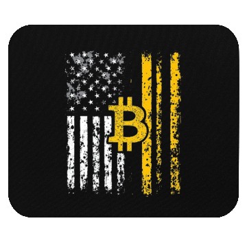 Discover American Bitcoin Blockchain Cryptocurrency BTC Mouse Pads