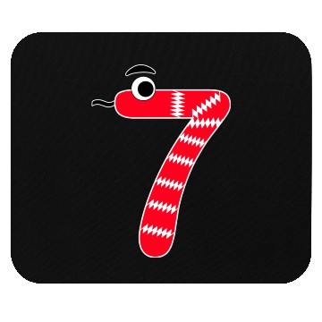 Discover Playful Red Number Seven Graphic Mouse Pads