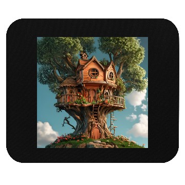 Discover "Treehouse Haven – Nature's Retreat Mouse Pads