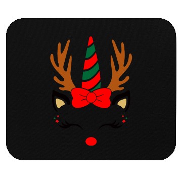 Discover Reindeer unicorn, Christmas Mouse Pads