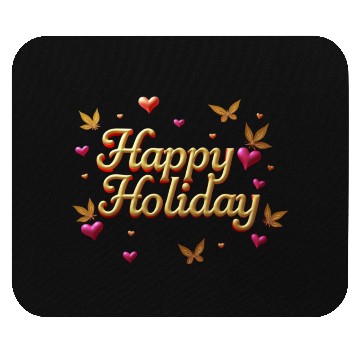 Discover Happy Holidays - Butterflies Wishing Mouse Pads