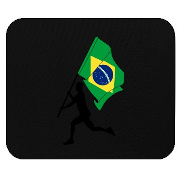 Discover Brazil flag man running Mouse Pads