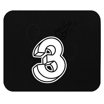 Discover Coloring Mouse Pads: Number 3 – Creative Birthday Fun