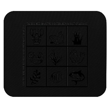 Discover sea animal biodiversity print Mouse Pads