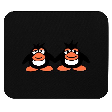 Discover Penguins Team 2 Friends Tired Couple Hands Holding Mouse Pads