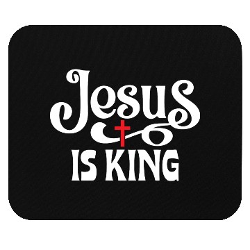 Discover Jesus Is King Love Jesus Christian Christmas Mouse Pads