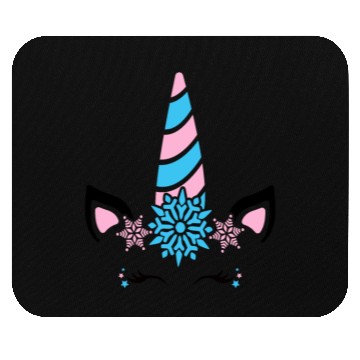 Discover Snowflake Unicorn, Christmas Mouse Pads