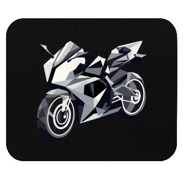 Discover Futuristic motorcycle in geometric design Mouse Pads
