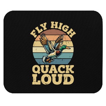Discover Mallard Duck Fly High Quack Loud Retro Water Bird Mouse Pads