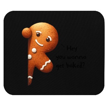 Discover Pun; pot; weed; gingerbread man; baked; stoner; Mouse Pads